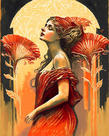 Digitale Kunst getiteld "Epione Goddess" door Piotr Alaborski, Origineel Kunstwerk, Digitaal Schilderwerk