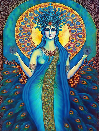 Digital Arts titled "Goddess Hera" by Piotr Alaborski, Original Artwork, Digital Painting