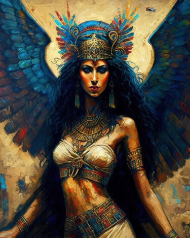 Digital Arts titled "Isis Goddess #2" by Piotr Alaborski, Original Artwork, Digital Print