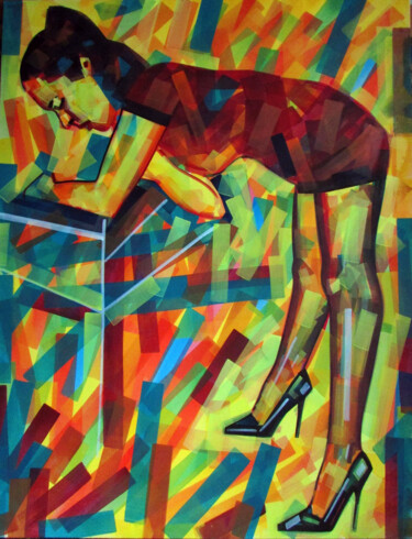 Картина под названием "Feel'O'Sophia" - Piotr Kachny, Подлинное произведение искусства, Масло