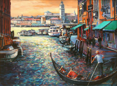 Painting titled "Venice" by Piotr Rembielinski, Original Artwork, Acrylic