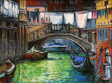 Painting titled "Venice" by Piotr Rembielinski, Original Artwork, Acrylic
