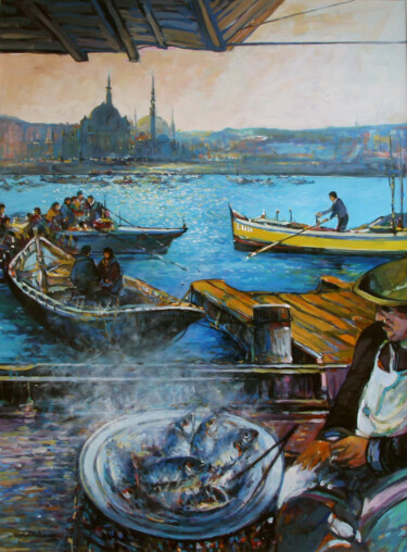 Painting titled "Istanbul" by Piotr Rembielinski, Original Artwork, Acrylic