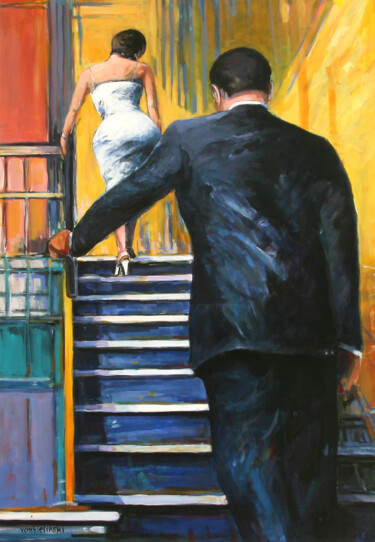 Картина под названием "Couple" - Piotr Rembielinski, Подлинное произведение искусства, Акрил