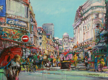 Peinture intitulée "London, Piccadilly…" par Piotr Rembielinski, Œuvre d'art originale, Acrylique
