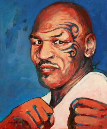 Painting titled "Mike Tyson" by Piotr Rembielinski, Original Artwork, Acrylic