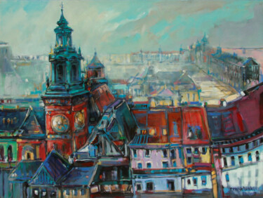 Pintura intitulada "Cracow" por Piotr Rembielinski, Obras de arte originais, Acrílico