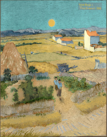 Zeichnungen mit dem Titel "Study of Van Gogh's…" von Piotr Szerszynski, Original-Kunstwerk, 2D digitale Arbeit