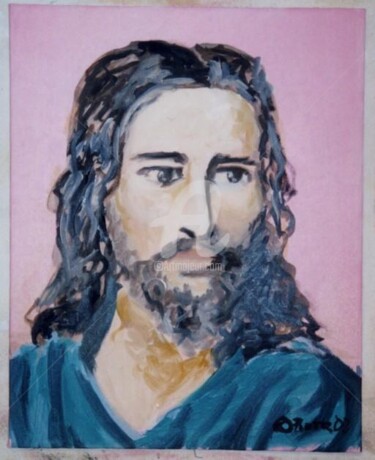 Painting titled "Portrait opf Jesus" by Piotr, Original Artwork