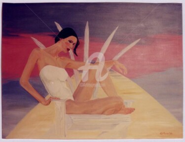 Painting titled "Reclining figure #2" by Piotr, Original Artwork