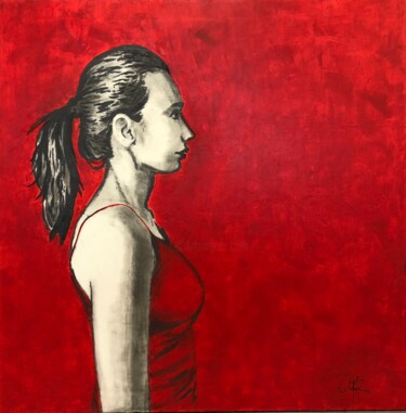 Painting titled "Autoretrato" by Pipa Martín, Original Artwork, Acrylic