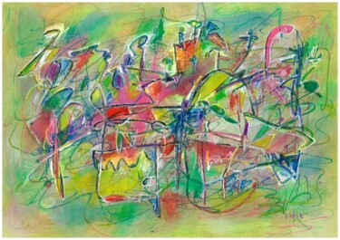 Pittura intitolato "Jardin des Plantes" da Pipit Yamamoto, Opera d'arte originale, Acrilico