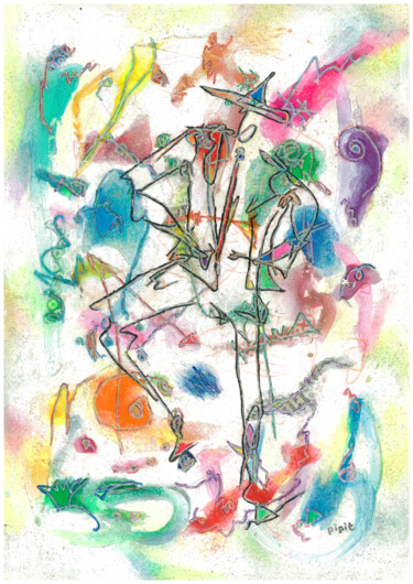 Pittura intitolato "In the free mood" da Pipit Yamamoto, Opera d'arte originale, Acrilico