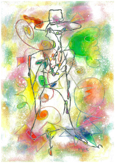 Картина под названием "Casually" - Pipit Yamamoto, Подлинное произведение искусства, Акрил