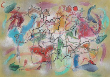 Pintura intitulada "Being free" por Pipit Yamamoto, Obras de arte originais, Acrílico