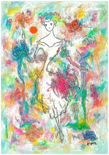Картина под названием "Shining Elise" - Pipit Yamamoto, Подлинное произведение искусства, Акрил
