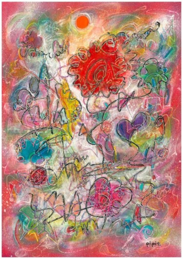 Картина под названием "Spring joy" - Pipit Yamamoto, Подлинное произведение искусства, Акрил