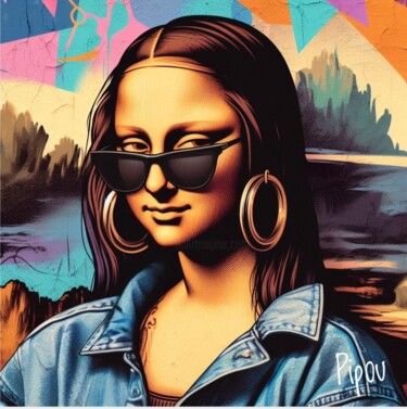 Цифровое искусство под названием "Joconde 6" - Pipou, Подлинное произведение искусства, Цифровая живопись