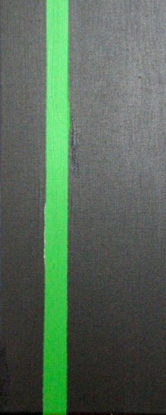Peinture intitulée "Vert sur noir" par Piquereau Gilles, Œuvre d'art originale