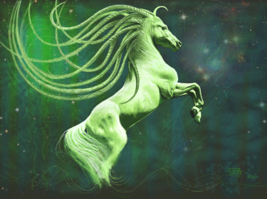 Arts numériques intitulée "Horse stars" par Sébastien Pirat, Œuvre d'art originale