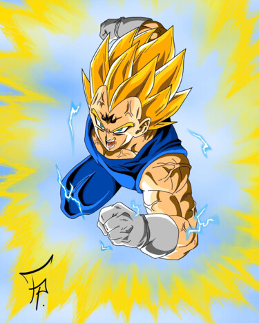 Vegeta Ssj2 (digital coloring)