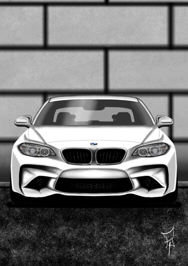 Arts numériques intitulée "BMW M2 (digital pai…" par Frankie Pires De Sousa (FP), Œuvre d'art originale, Peinture numérique