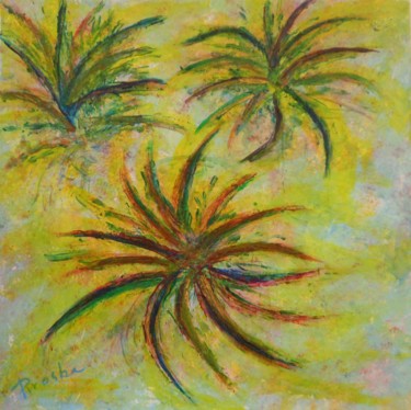 Painting titled "Planètes" by Piroska Fekete Fkt, Original Artwork, Acrylic