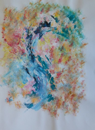 Картина под названием "Univers en pastel" - Piroska Fekete Fkt, Подлинное произведение искусства, Акрил