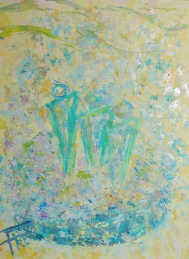 Painting titled "Les Messagers" by Piroska Fekete Fkt, Original Artwork, Acrylic