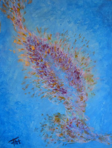 Peinture intitulée "Danse de l'Univers" par Piroska Fekete Fkt, Œuvre d'art originale, Acrylique Monté sur Carton