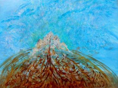 Картина под названием "Montagne Naissante" - Piroska Fekete Fkt, Подлинное произведение искусства, Акрил