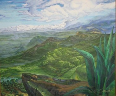 Painting titled "Pensando en ti. Par…" by Víctor Martínez Vásquez, Original Artwork
