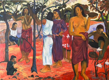 Peinture intitulée "D'après Gauguin" par Gerard Pisson, Œuvre d'art originale, Huile