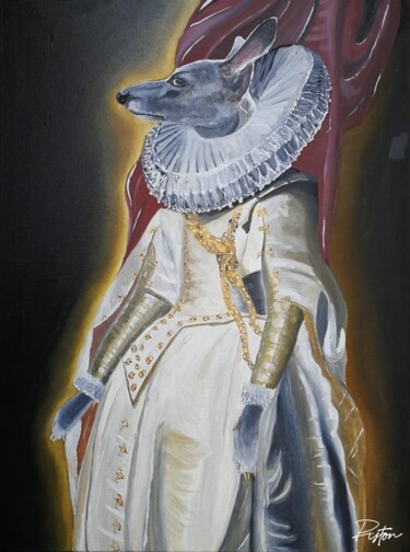 Painting titled "Livio 1er" by Pistonae, Original Artwork, Oil