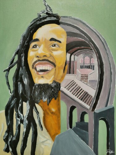 Schilderij getiteld "Marley Dream" door Pistonae, Origineel Kunstwerk, Olie