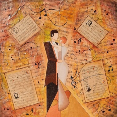 Pintura titulada "La Valse" por Pita, Obra de arte original, Acrílico Montado en Bastidor de camilla de madera