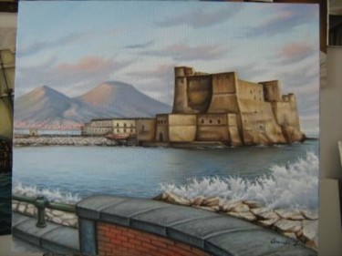 Painting titled "Castel dell'ovo" by Luigi Cianciulli, Original Artwork, Oil