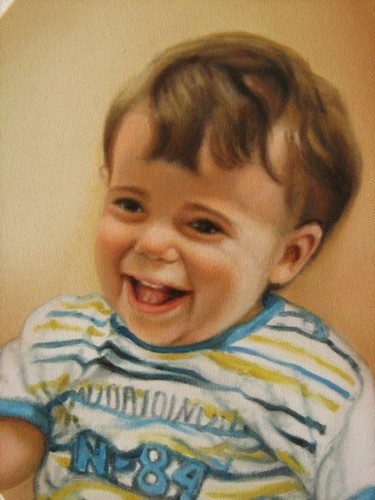 Painting titled "il piccolo Matteo" by Luigi Cianciulli, Original Artwork