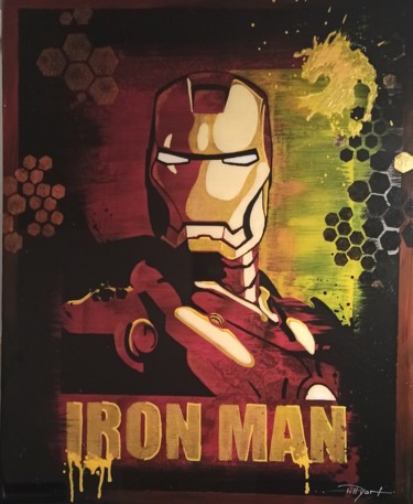 Pittura intitolato "Iron man époxy" da Yoann Pitance (Pittyart), Opera d'arte originale, Acrilico