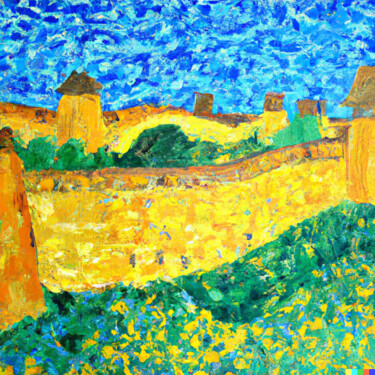 Digitale Kunst mit dem Titel "La grande muraille…" von Piweed, Original-Kunstwerk, KI-generiertes Bild