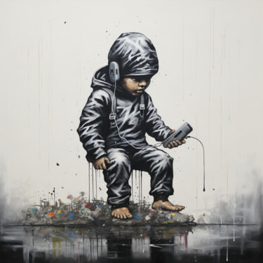 Digital Arts titled "Street kid" by Pixinxt, Original Artwork, AI generated image