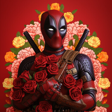 数字艺术 标题为“Deadpool/Frida” 由Pixinxt, 原创艺术品, AI生成的图像