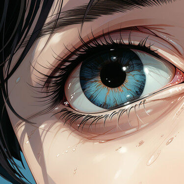 Arts numériques intitulée "Blue Eye" par Pixinxt, Œuvre d'art originale, Image générée par l'IA