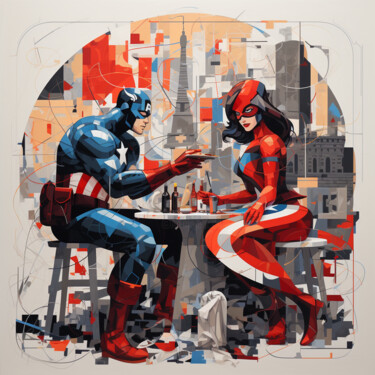 Digital Arts titled "Superhero confessio…" by Pixinxt, Original Artwork, AI generated image