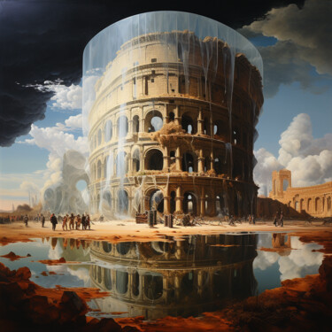 Цифровое искусство под названием "Coliseum 2.0" - Pixinxt, Подлинное произведение искусства, Изображение, сгенерированное ИИ