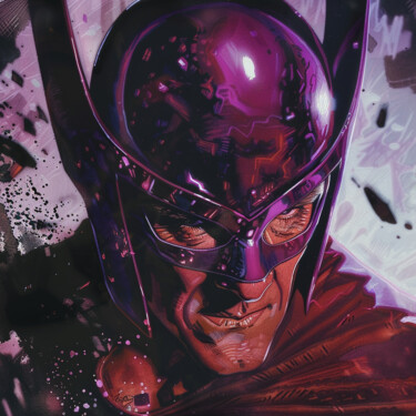 Arts numériques intitulée "Magneto X-men" par Pixinxt, Œuvre d'art originale, Image générée par l'IA