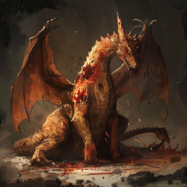 Digital Arts titled "Dragon" by Pixinxt, Original Artwork, AI generated image