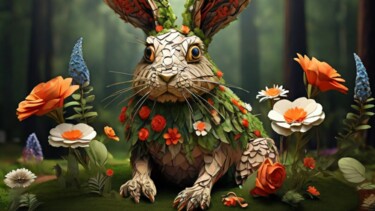 Цифровое искусство под названием "Hare" - Pixqix, Подлинное произведение искусства, Изображение, сгенерированное ИИ