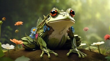 Digital Arts με τίτλο "Frog" από Pixqix, Αυθεντικά έργα τέχνης, Εικόνα που δημιουργήθηκε με AI