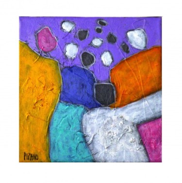 People 3 - Expressionnisme abstrait Peinture intitulée "People 3 - Express…" par Jacqueline Pizano, Œuvre d'art originale, Acrylique Monté sur Châssis